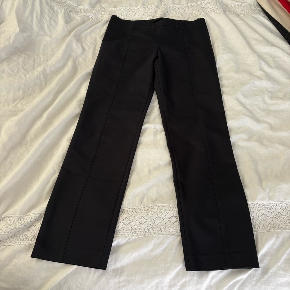 The Row Black Tailored Straight-Leg Trousers